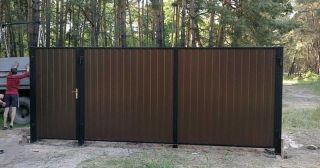 Купить распашные ворота из профнастила Кстово, цена от 2700 руб.